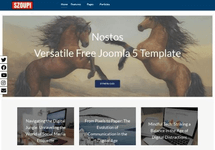 website layout with one big image and 3 small ones